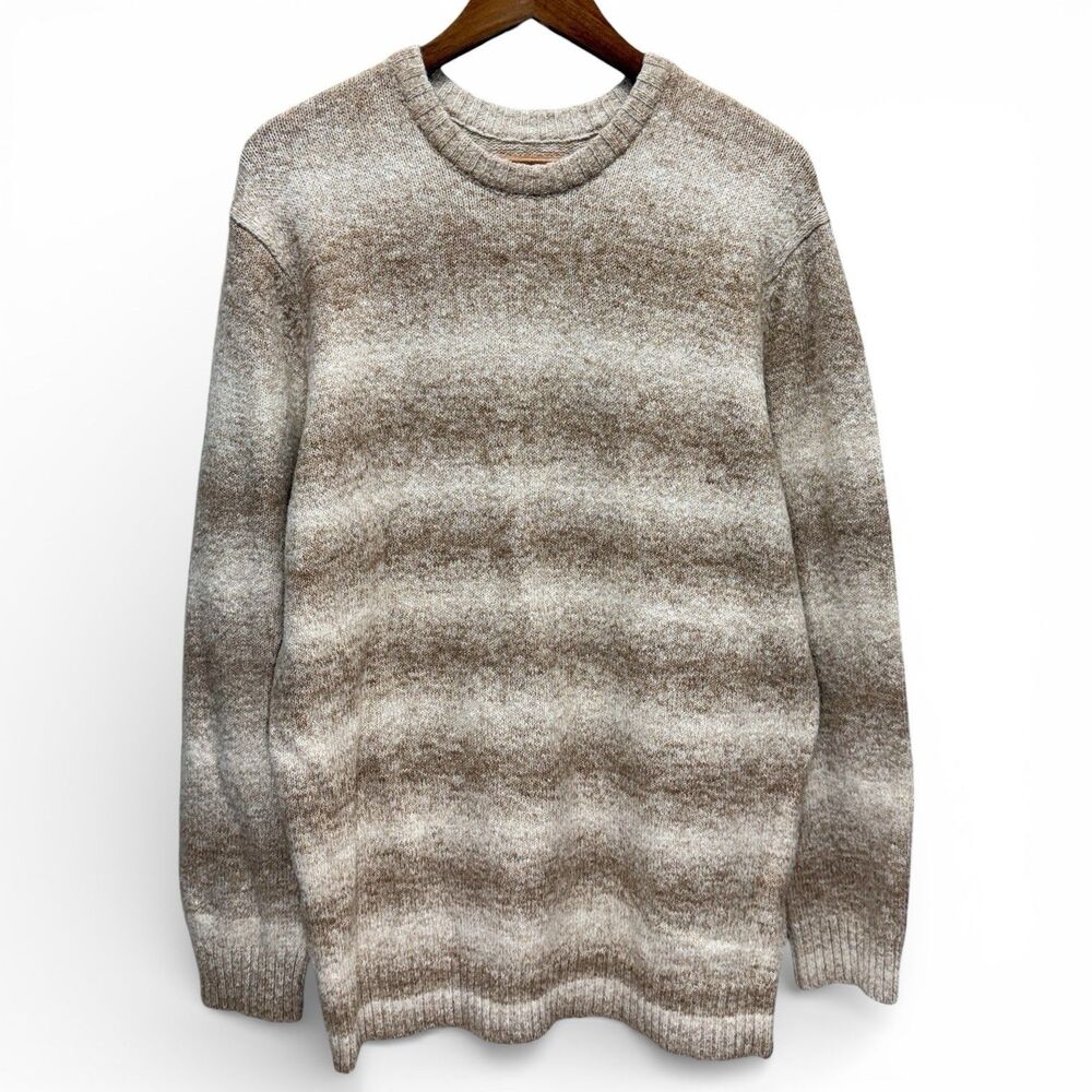 Normal Brand Ombre Crewneck Sweater Mens XL Tan Minimalist Normcore Academia